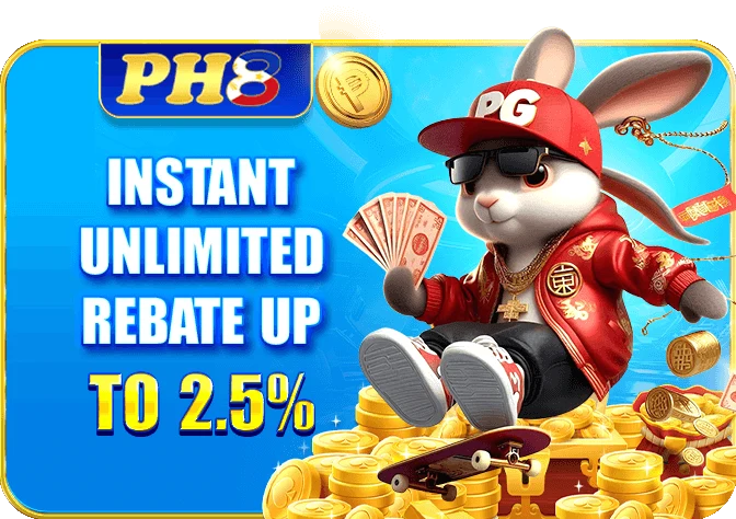 PH8 unlimited daily rebate by game type — slots up to 2.5% on ₱50M+ valid bets